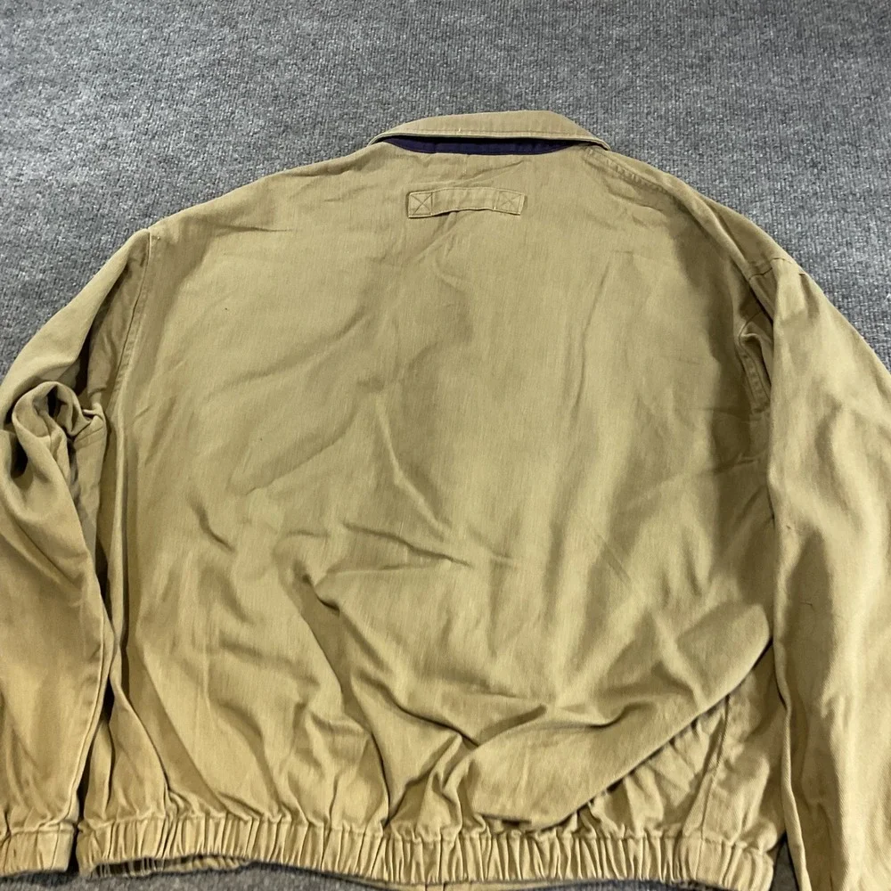 Vintage 90s Polo Ralph Lauren XXL Harrington Jacket Made USA Tan Pony Bomber